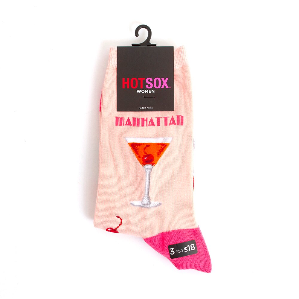 HotSox, Red, Novelty, Cotton Blend, Accessories, Women, Socks, Manhattan, Blush, 417568
